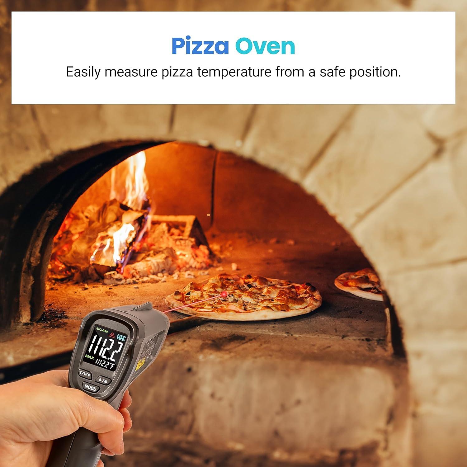 imageEtekcity Infrared Thermometer Upgrade 774 Heat Temperature Temp Gun for Cooking Laser IR Surface Tool for Pizza Griddle Grill HVAC Engine Accessories 58F to 842F BlueGray