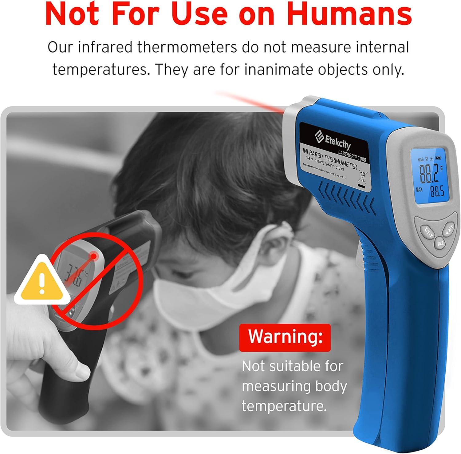 imageEtekcity Infrared Thermometer Upgrade 774 Heat Temperature Temp Gun for Cooking Laser IR Surface Tool for Pizza Griddle Grill HVAC Engine Accessories 58F to 842F BlueBlue