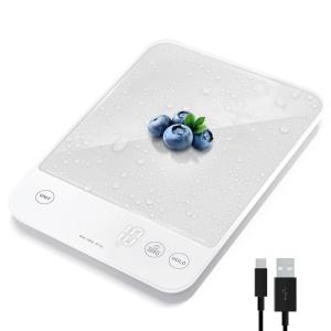 Etekcity Smart Food Kitchen Scale with Nutritional Calculator, Free App with 19 Nutrients Tracking, Calorie, Marco, Digital grams and ounces for weight loss, Premium Stainless Steel, 11lb(Achromatic White)