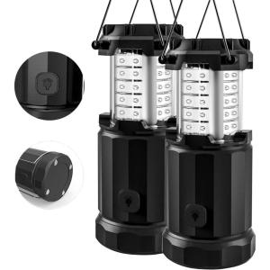 Etekcity LED Camping Lantern for Emergency Light Hurricane Supplies, Lanterns for Survival Kits Power Outages , Battery Powered Operated Lanterns Lamp, Camping Gear Accessories , 4 Pack