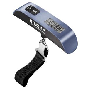 Etekcity Luggage Scale, Digital Weight Scales for Travel Accessories Essentials Suitcases , Portable Handheld Scale with Temperature Sensor, Rubber Paint, 110 Pounds, Battery Included(Bright Blue)
