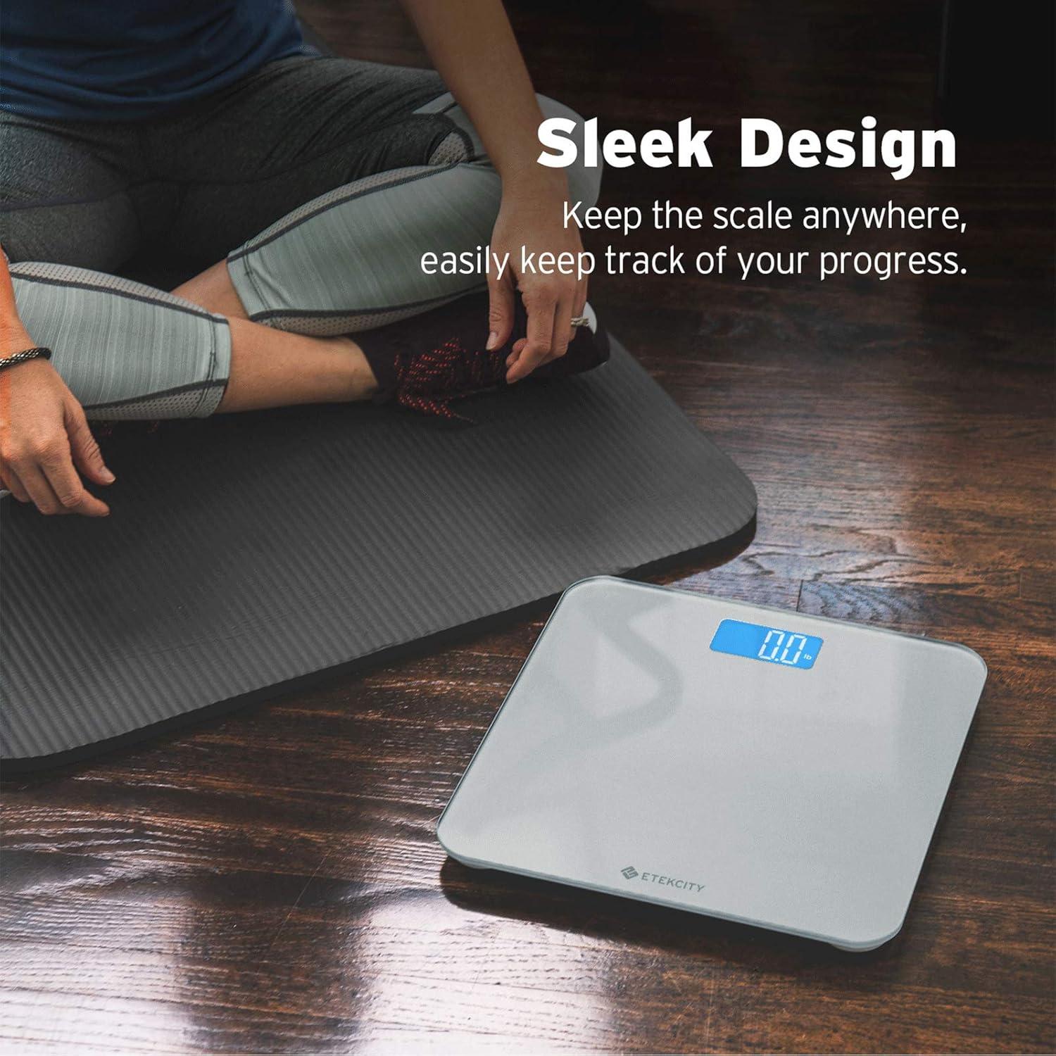 imageEtekcity FSAampHSA Eligible Smart Scale for Body Weight Fat Digital Weighing Machine for Accurate BMI Muscle Mass Composition Apple Health Compatible Fitness EquipmentTFTTempered GlassBlackLight Grey