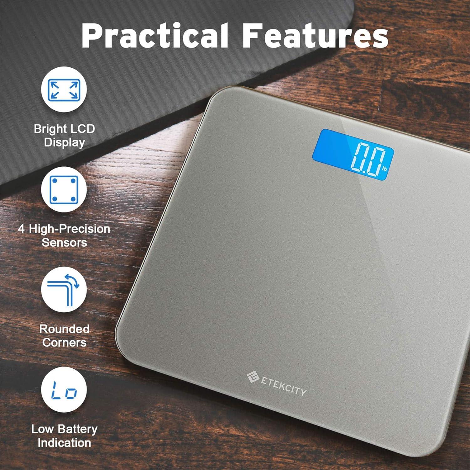 imageEtekcity FSAampHSA Eligible Smart Scale for Body Weight Fat Digital Weighing Machine for Accurate BMI Muscle Mass Composition Apple Health Compatible Fitness EquipmentTFTTempered GlassBlackLight Grey