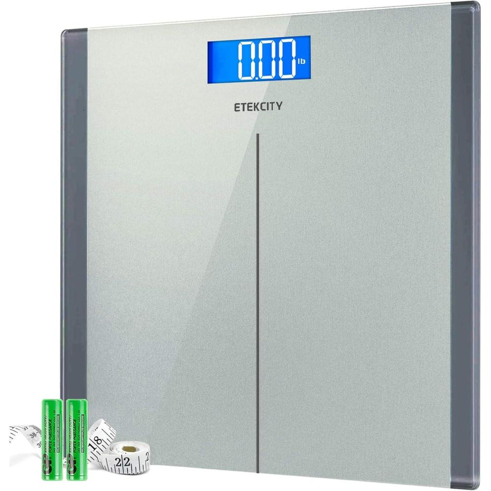 imageEtekcity FSAampHSA Eligible Smart Scale for Body Weight Fat Digital Weighing Machine for Accurate BMI Muscle Mass Composition Apple Health Compatible Fitness EquipmentTFTTempered GlassBlackGrey