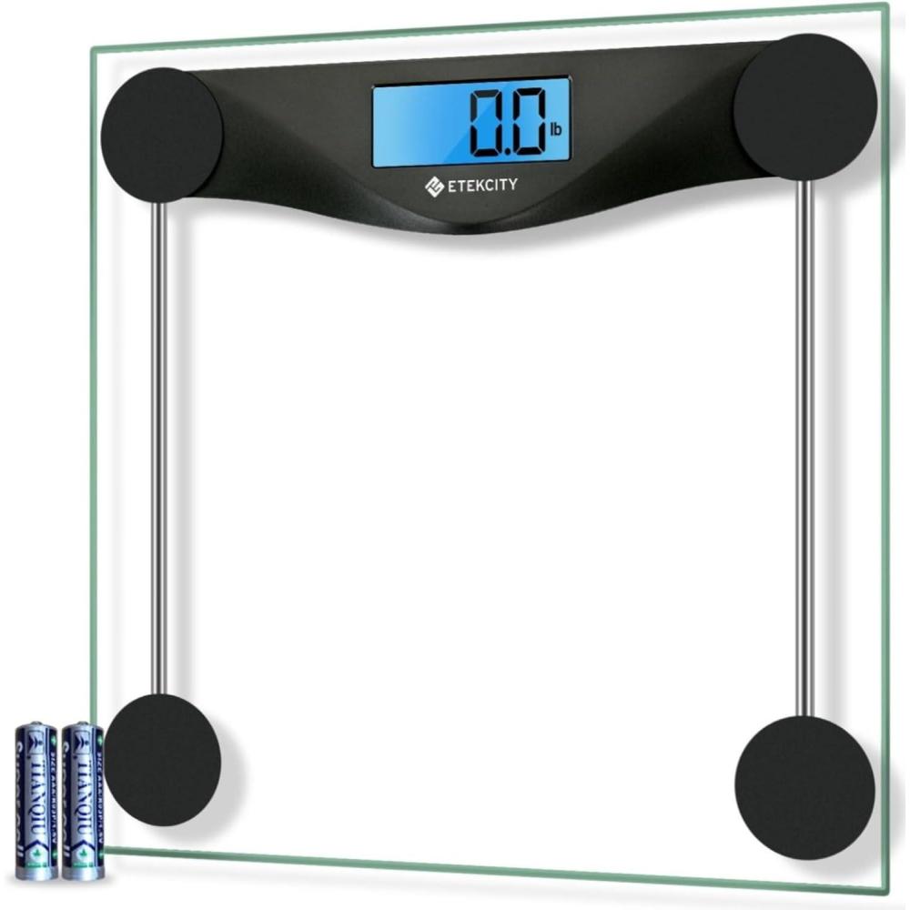 imageEtekcity FSAampHSA Eligible Smart Scale for Body Weight Fat Digital Weighing Machine for Accurate BMI Muscle Mass Composition Apple Health Compatible Fitness EquipmentTFTTempered GlassBlackClear Black