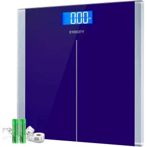 Etekcity FSA&HSA Eligible Smart Scale for Body Weight Fat, Digital Weighing Machine for Accurate BMI Muscle Mass Composition, Apple Health Compatible Fitness Equipment,TFT,‎Tempered Glass,Black(Blue)