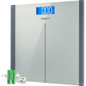 Etekcity FSA&HSA Eligible Smart Scale for Body Weight Fat, Digital Weighing Machine for Accurate BMI Muscle Mass Composition, Apple Health Compatible Fitness Equipment,TFT,‎Tempered Glass,Black(Grey)