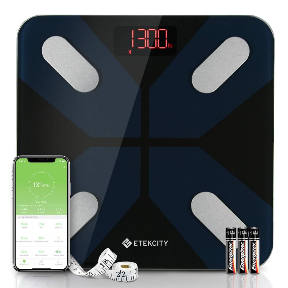 imageEtekcity Scale for Body Weight Digital Bathroom Scales for People Most Accurate to 005lb Bright LED Display amp Large Clear Numbers Upgraded Quality for the Elderly Safe Home Use 400 lbsBlack
