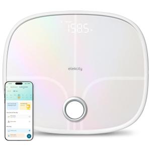 Etekcity Scale for Body Weight, Digital Bathroom Scales for People, Most Accurate to 0.05lb, Bright LED Display & Large Clear Numbers, Upgraded Quality for the Elderly Safe Home Use, 400 lbs(Rainbow White)