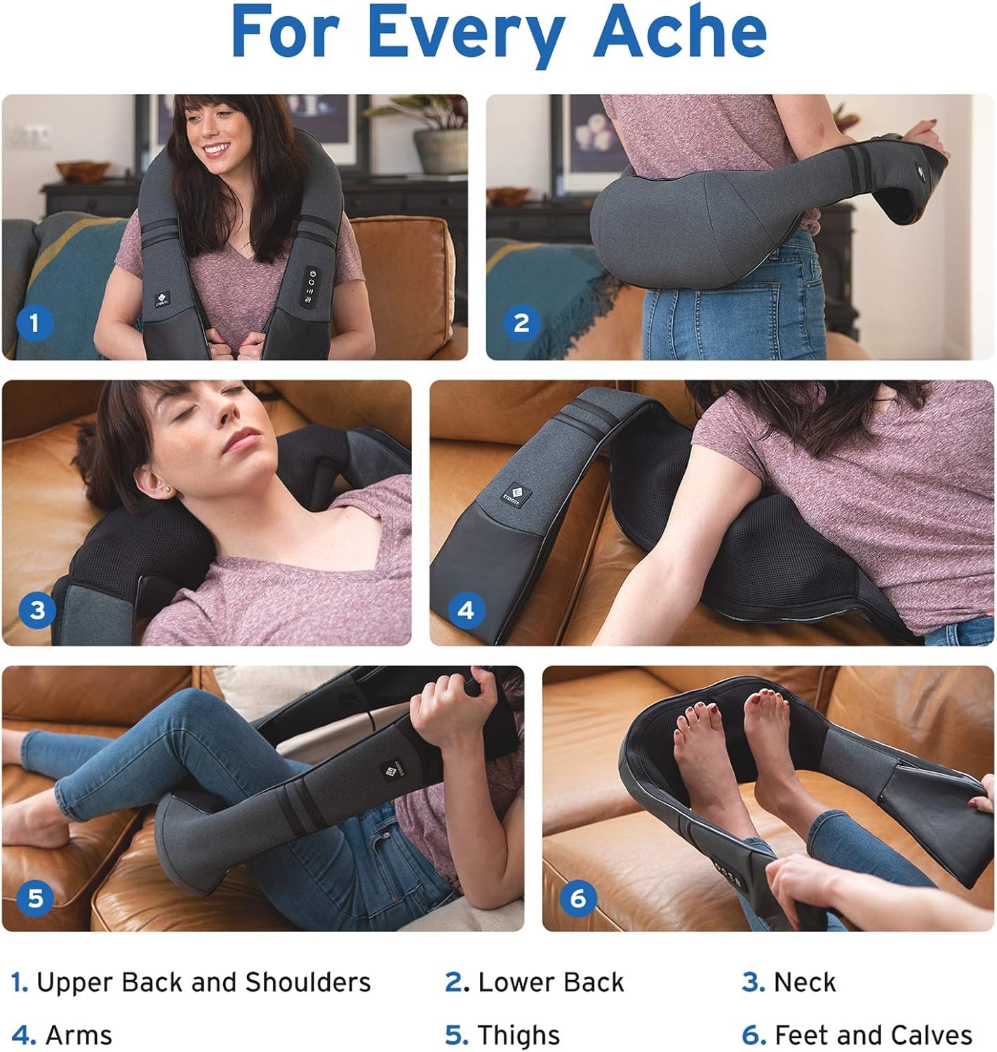 image:imageEtekcity FSA Eligible Cordless Neck Massager for Pain Relief Deep Tissue Shiatsu Shoulder Massager with Heat Massage Tools for Trapezius Lymphatic Drainage Relaxation Therapy HSA Items CadeoDeepgray