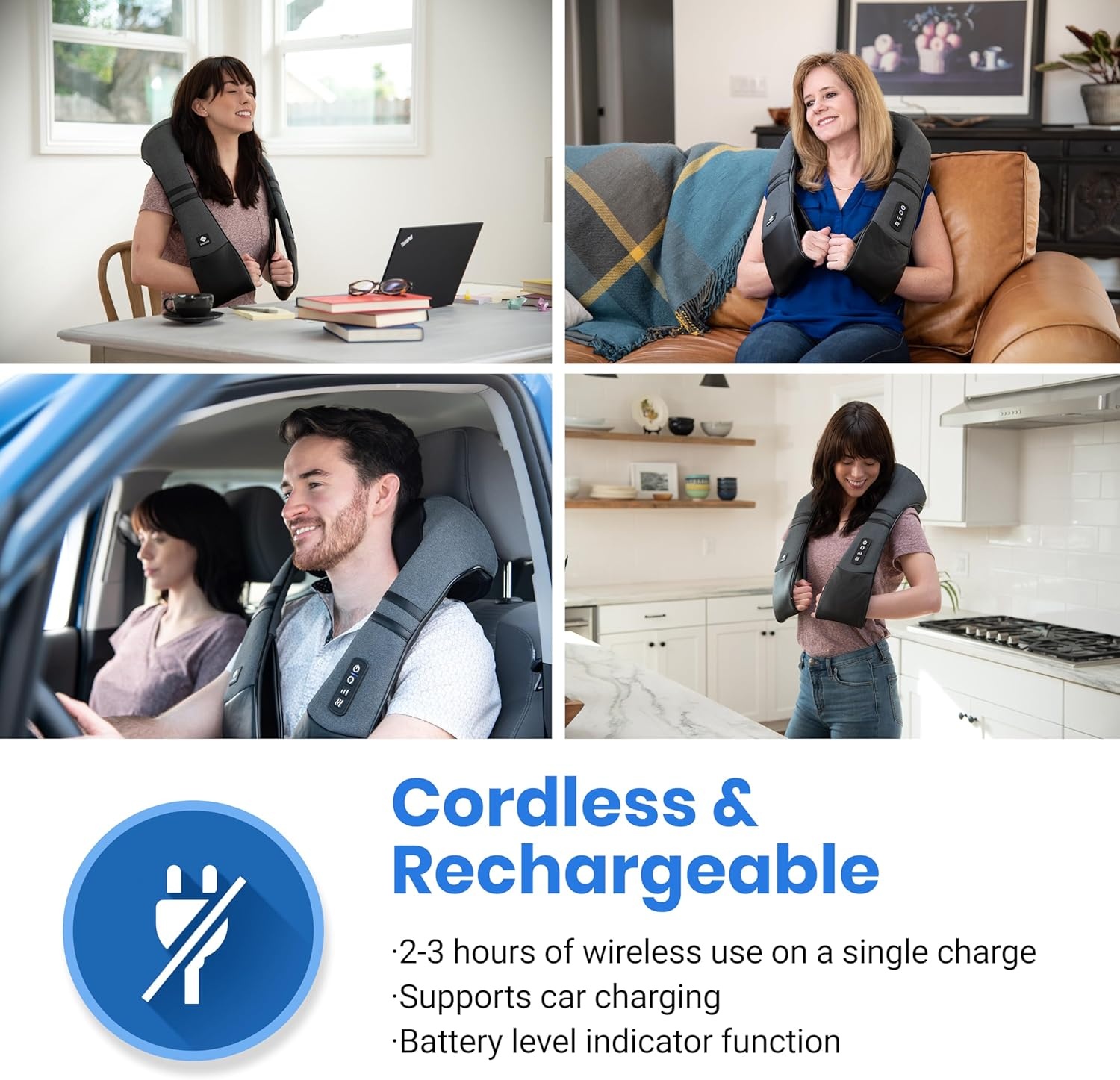 image:imageEtekcity FSA Eligible Cordless Neck Massager for Pain Relief Deep Tissue Shiatsu Shoulder Massager with Heat Massage Tools for Trapezius Lymphatic Drainage Relaxation Therapy HSA Items CadeoDeepgray