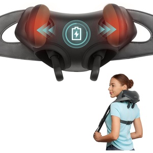 Etekcity FSA Eligible Cordless Neck Massager for Pain Relief Deep Tissue, Shiatsu Shoulder Massager with Heat, Massage Tools for Trapezius, Lymphatic Drainage, Relaxation Therapy, HSA Items, Cadeo(Grey)
