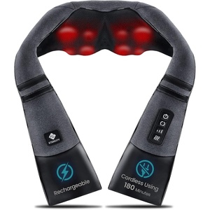 Etekcity FSA Eligible Cordless Neck Massager for Pain Relief Deep Tissue, Shiatsu Shoulder Massager with Heat, Massage Tools for Trapezius, Lymphatic Drainage, Relaxation Therapy, HSA Items, Cadeo(Deep-gray)