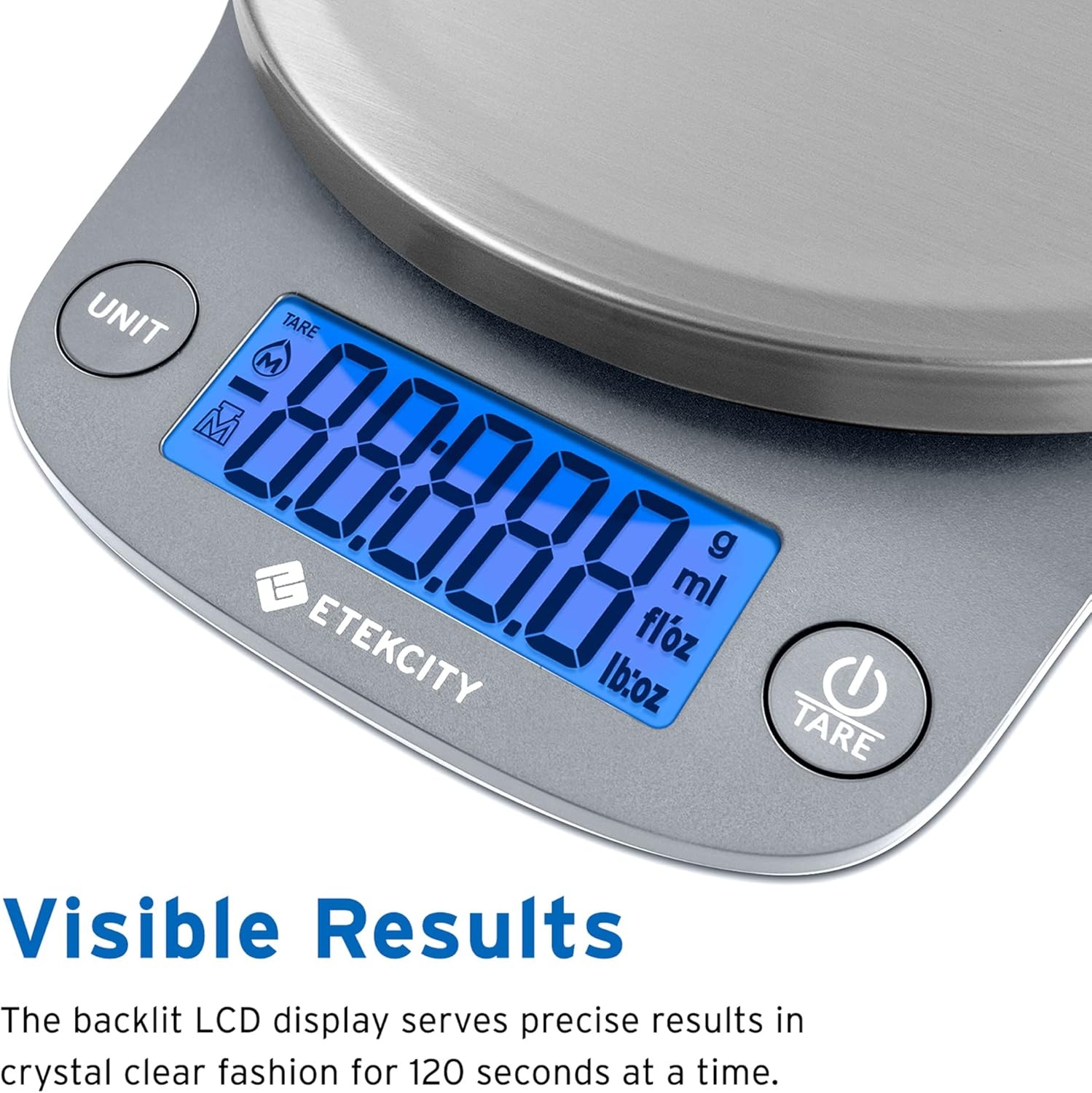 image:imageEtekcity 01g Food Kitchen Scale Digital Ounces and Grams for Cooking Baking Meal Prep Dieting and Weight Loss 11 Pounds BlackSilver