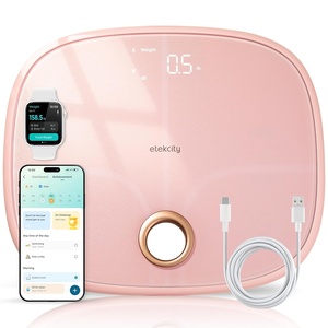 Etekcity WiFi 8-Electrode Smart Scale for Body Weight and Fat | Body Composition Scale with Color Handle Display, 50+ Metrics, 5-Segment Analysis, WiFi Auto Sync and USB-C Charging(Pink)