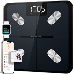 Etekcity WiFi 8-Electrode Smart Scale for Body Weight and Fat | Body Composition Scale with Color Handle Display, 50+ Metrics, 5-Segment Analysis, WiFi Auto Sync and USB-C Charging(Black)
